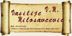 Vasilije Milosavčević vizit kartica